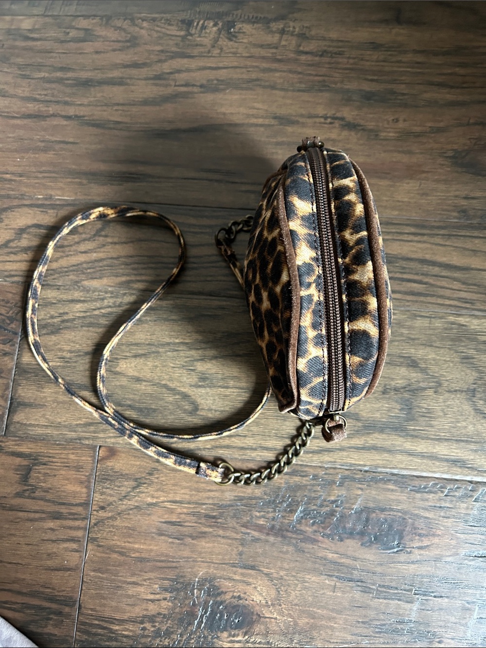 Ralph Lauren Leopard Print Round Crossbody - Brown/Black - Picture 4 of 6